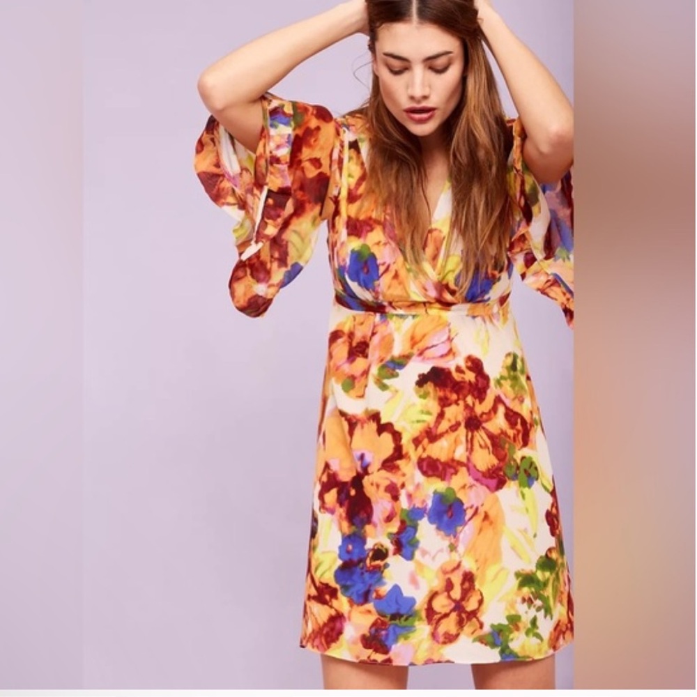 Floral Midi Dress in Multicolor